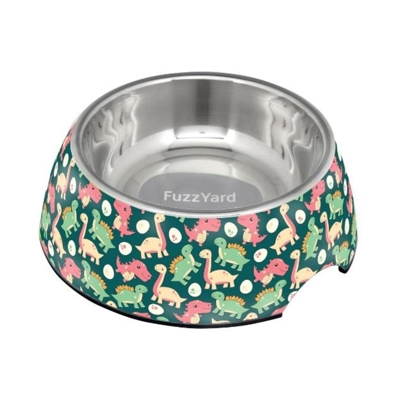 FuzzYard Dinosaur Land Dog Feeding Bowl