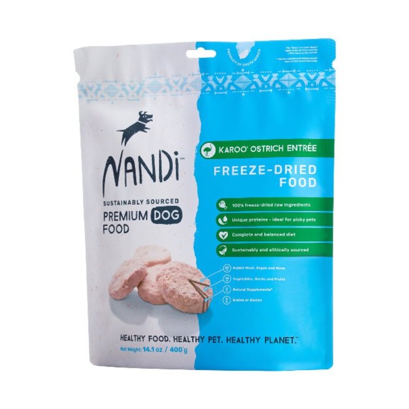 Nandi Freeze-Dried Karoo Ostrich Entree Dog Food