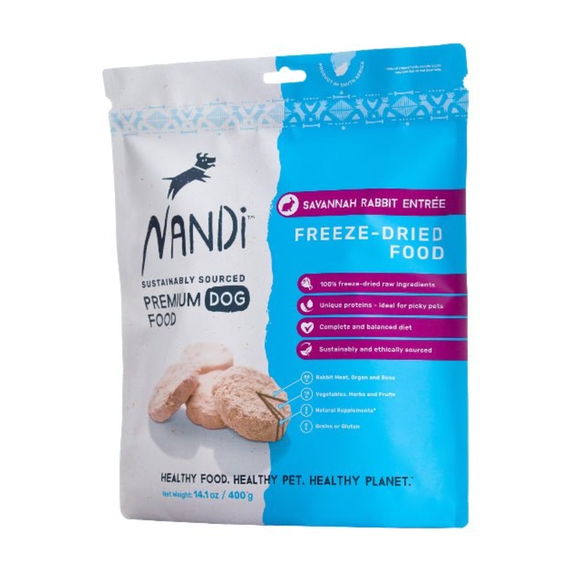 Nandi Freeze-Dried Savannah Rabbit Entree Dog Food