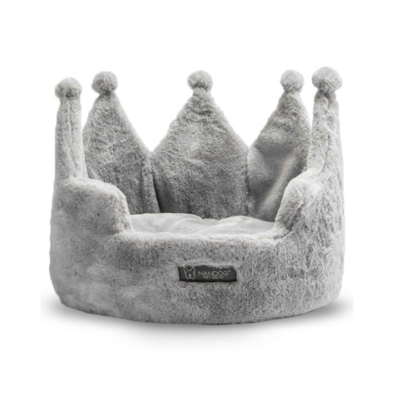 Nandog Pet Gear Cloud Crown Bed (Grey) for Dogs and Cats