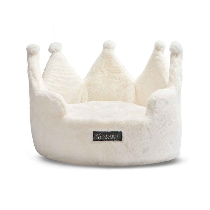 Nandog Pet Gear Cloud Crown Bed (Ivory) for Dogs and Cats