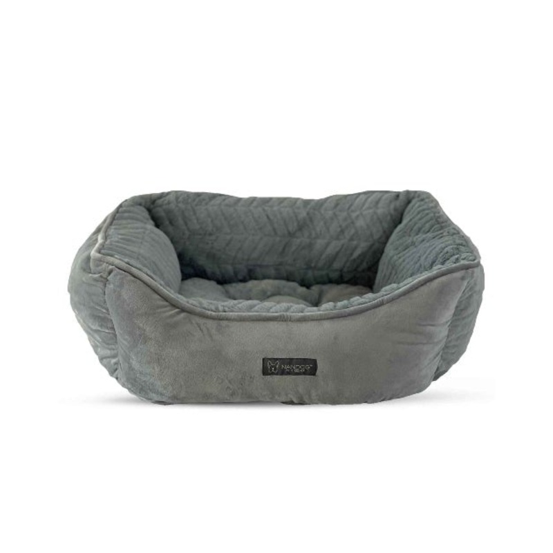 Nandog Pet Gear Cloud Reversible Bed (Chevron Gray) for Dogs and Cats