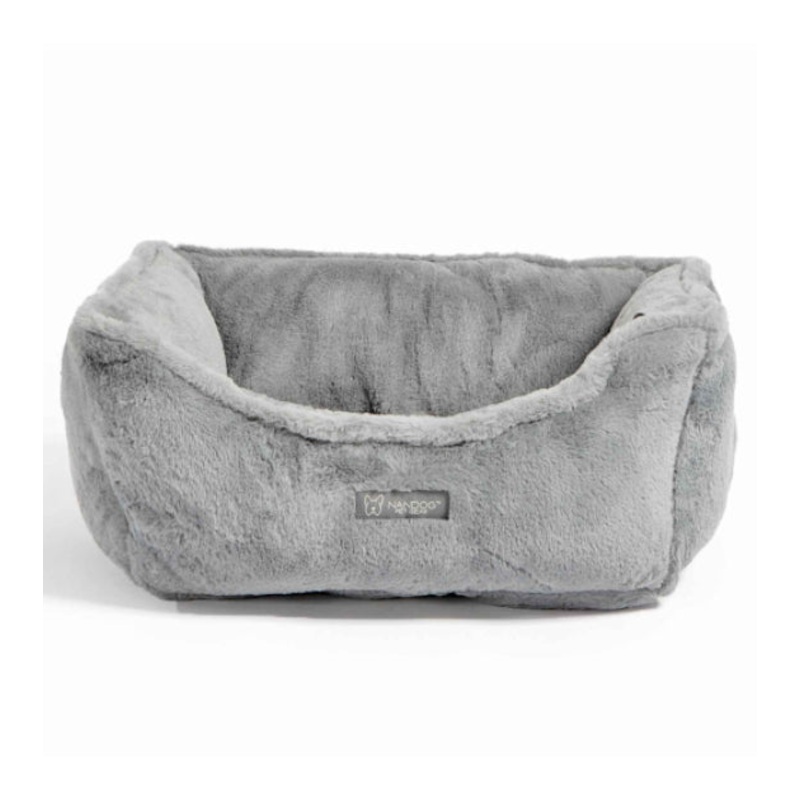 Nandog Pet Gear Cloud Reversible Bed (Grey) for Dogs and Cats