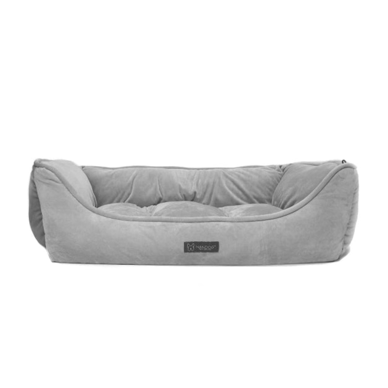 Nandog Pet Gear Designer Bed (Plush Grey) for Dogs and Cats
