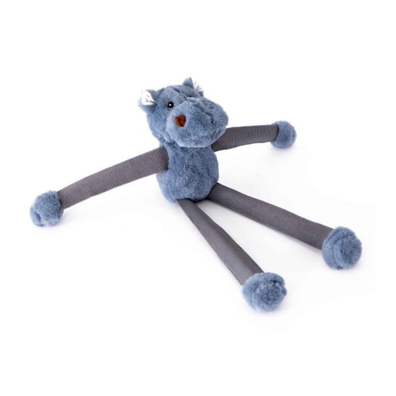 Nandog Pet Gear My BFF Bungee Hippo Squeaker Toy