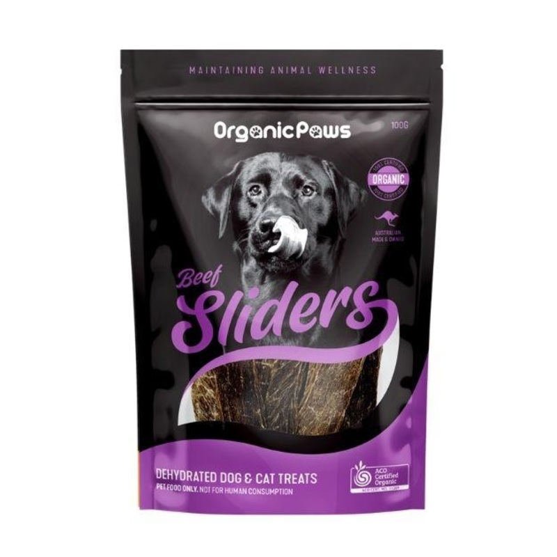 Organic Paws Dehydrated Dogs & Cats Treats (Beef Sliders)