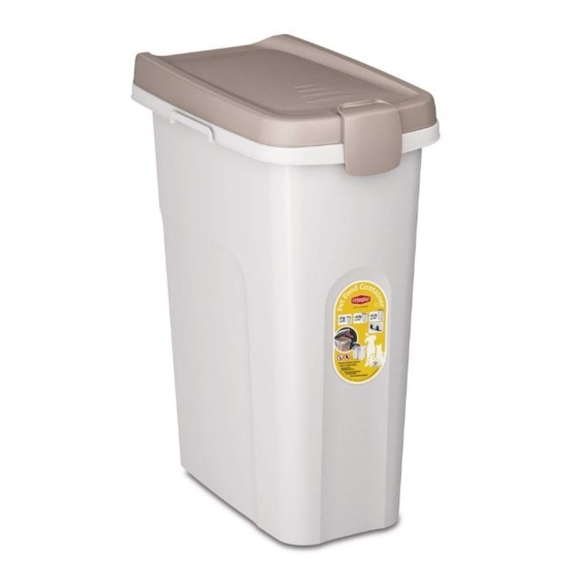 Stefanplast Premium Air Tight Food Container For Dogs & Cats (Bianco Tortora, White)