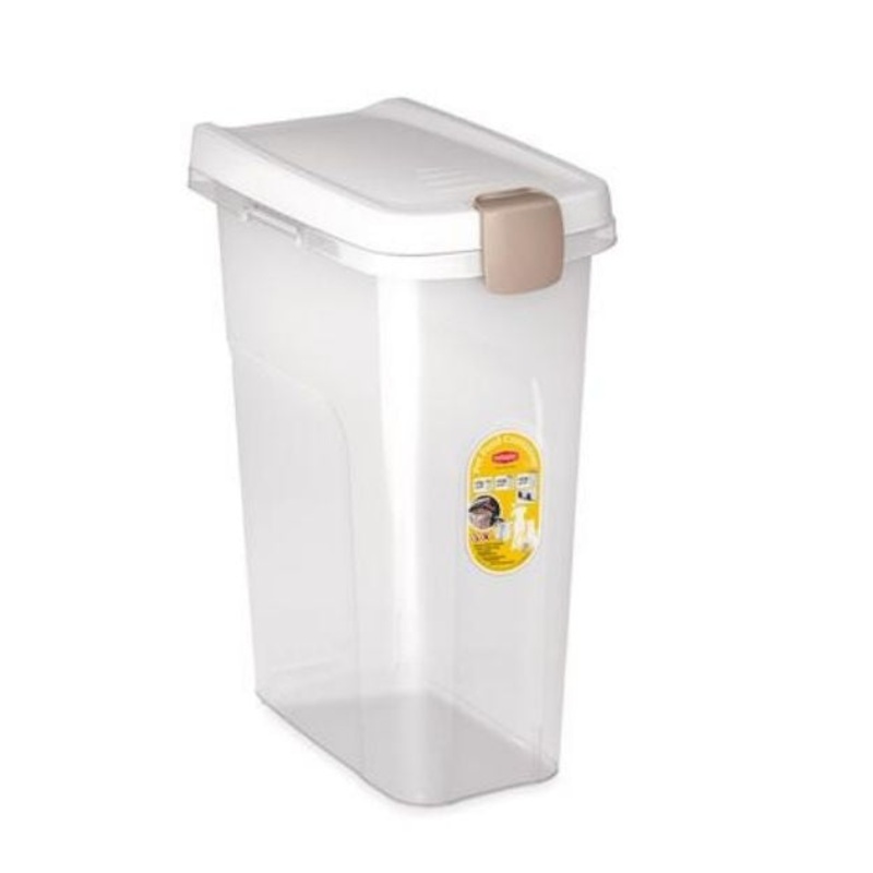 Stefanplast Premium Air Tight Food Container For Dogs & Cats (Bianco Trasparente, Clear)