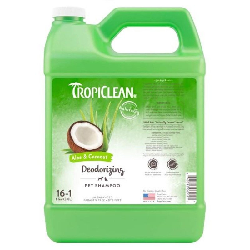 TropiClean Aloe & Coconut Deodorizing Cat & Dog Shampoo