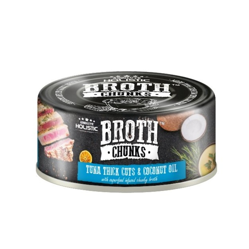 Absolute Holistic Broth Chunks (Tuna Thick Cuts & Coconut Oil) Wet Cat & Dog Food