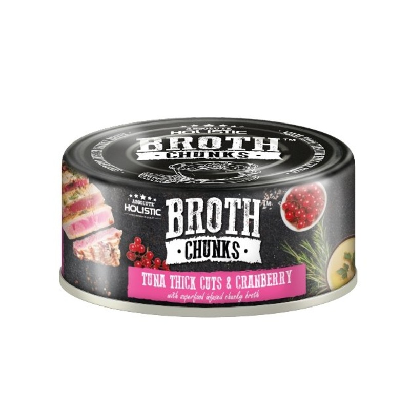 Absolute Holistic Broth Chunks (Tuna Thick Cuts & Cranberry) Wet Cat & Dog Food