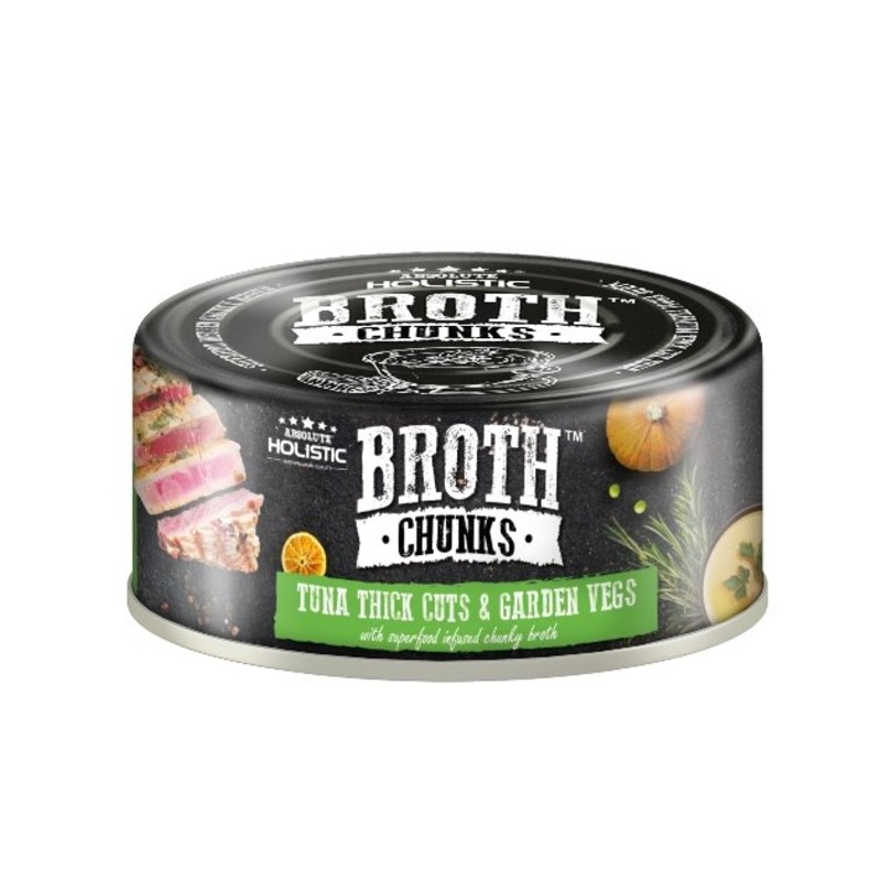 Absolute Holistic Broth Chunks (Tuna Thick Cuts & Garden Vegs) Wet Cat & Dog Food