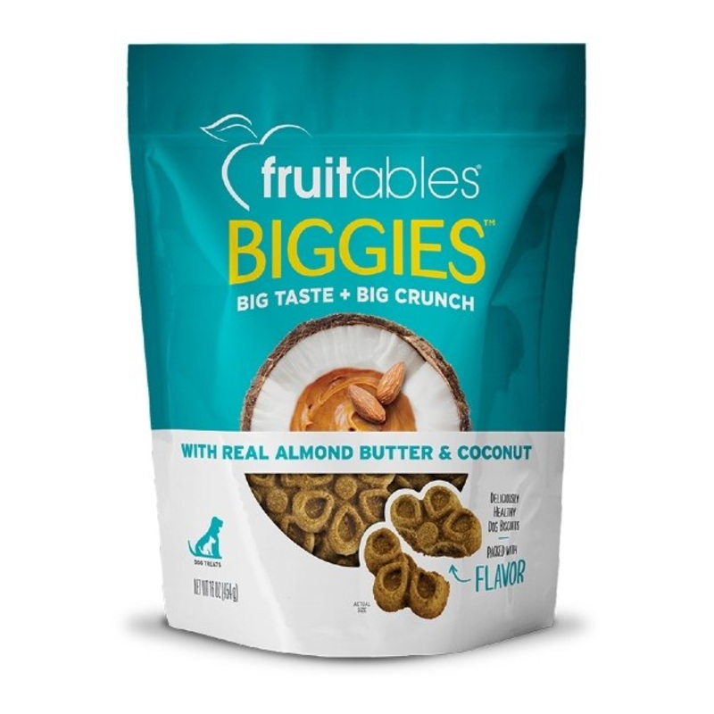 Fruitables Biggies Real Almond Butter & Coconut Dog Treats