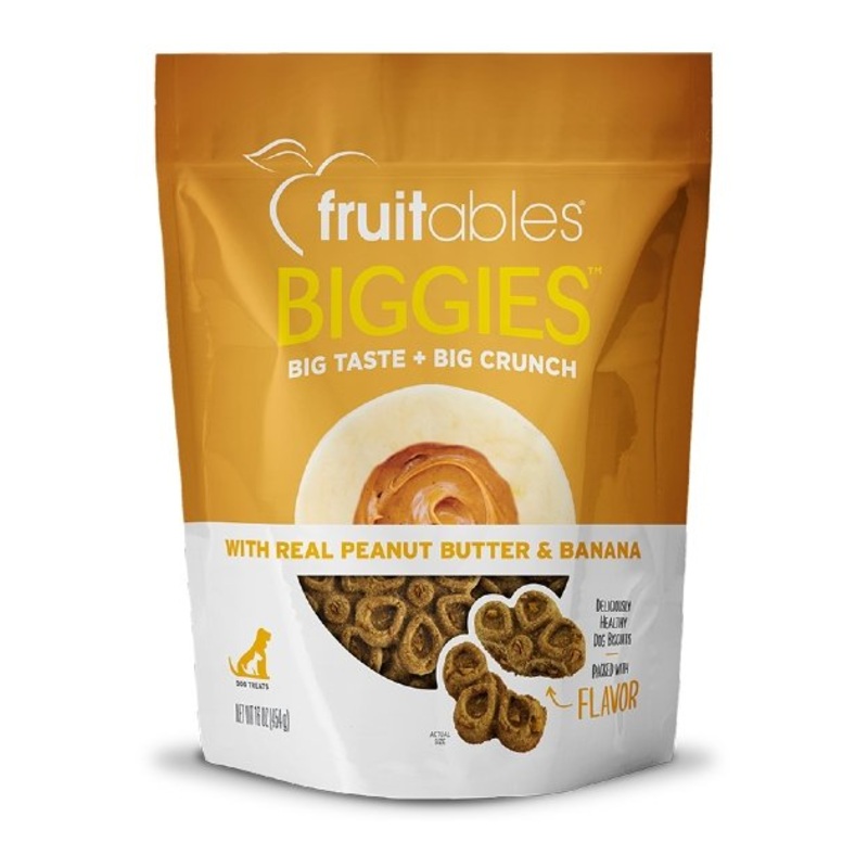 Fruitables Biggies Real Peanut Butter & Banana Dog Treats