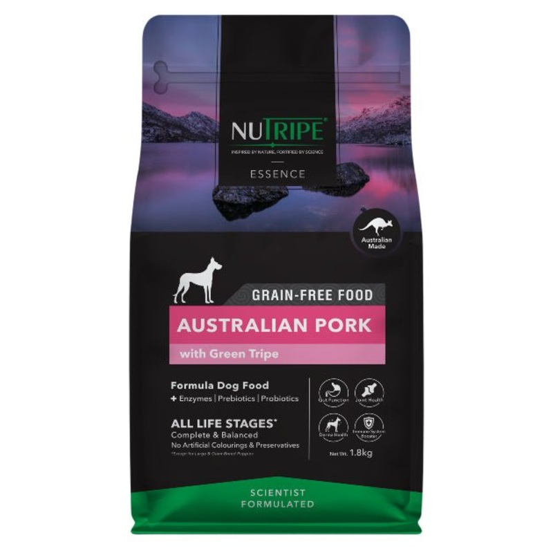 NUTRIPE Essence Grain-Free Australian Pork with Green Tripe Formula Dog Food