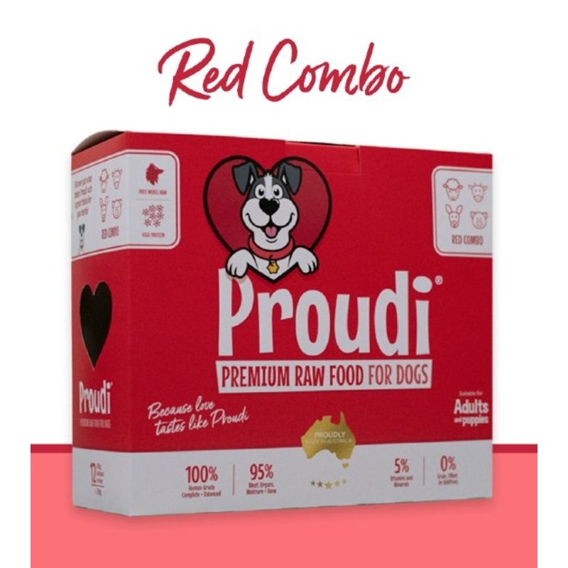 Proudi Raw Dog Food (Red Meat Combo)