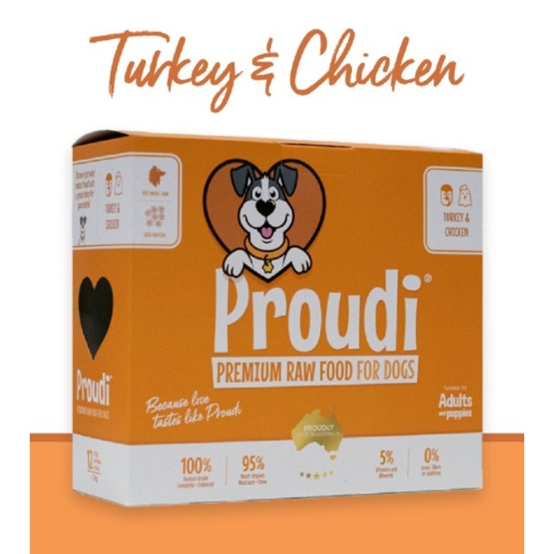 Proudi Raw Dog Food (Turkey & Chicken)