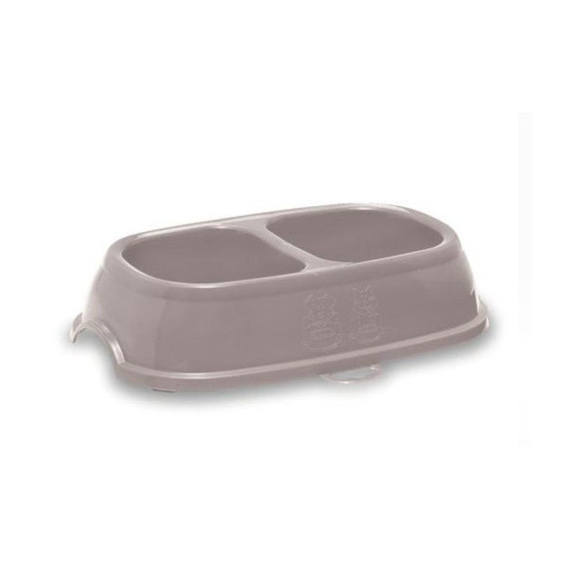Stefanplast Break 11 Double Bowl (Powdered Pink) Cats & Dogs