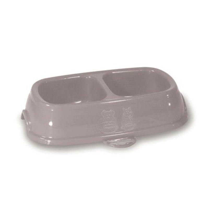 Stefanplast Break 13 Double Bowl (Powdered Pink) For Cats & Dogs