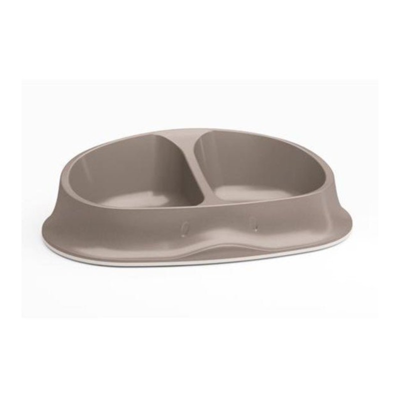 Stefanplast Chic Double Cat & Dog Bowl (Dove Grey)