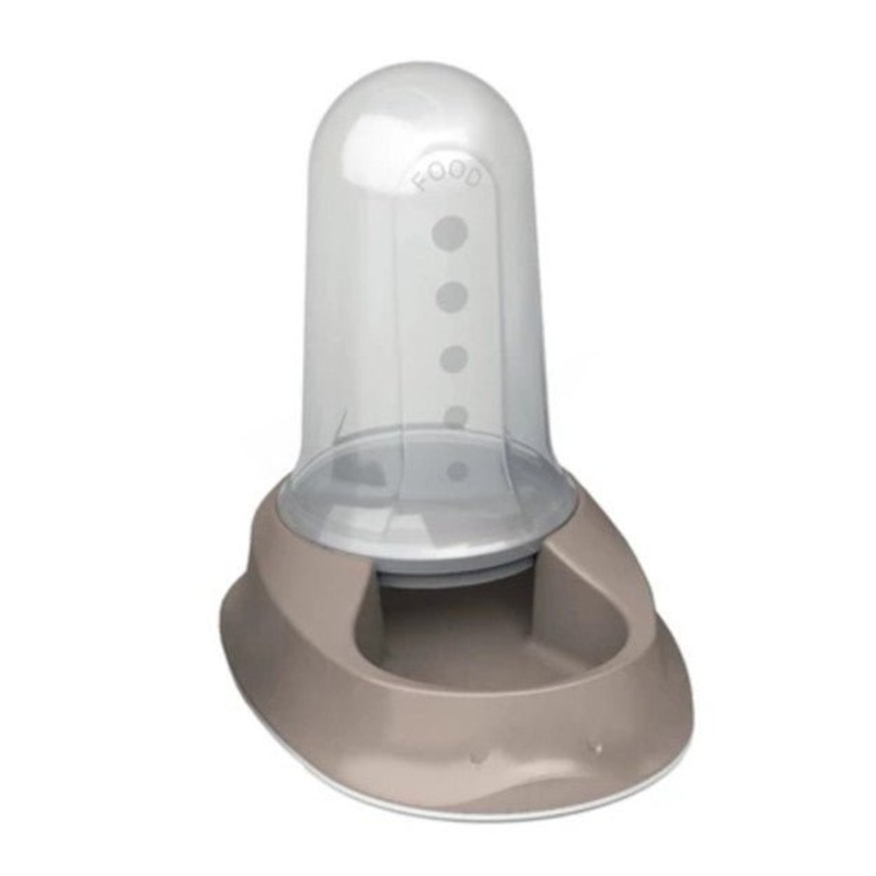 Stefanplast Chic Food & Water Dispenser For Cats & Dogs (Dove Grey)