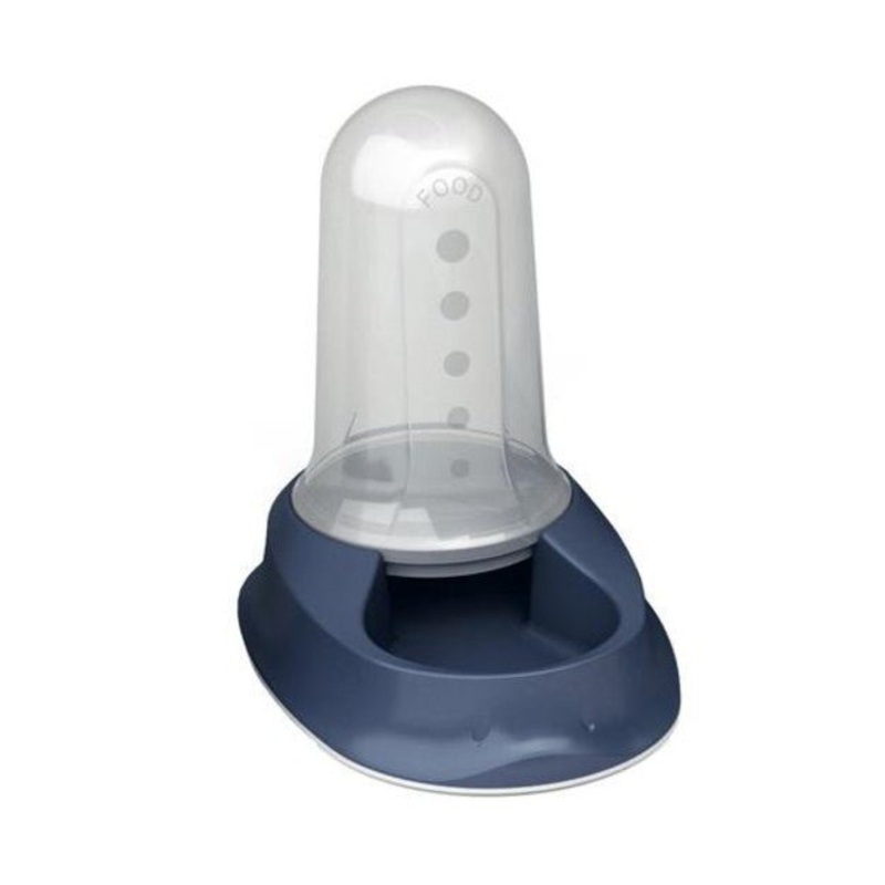 Stefanplast Chic Food & Water Dispenser For Cats & Dogs (Navy Blue)