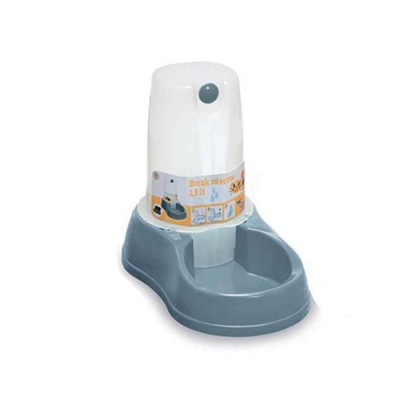Stefanplast Water Dispenser For Cats & Dogs (Steel Blue)