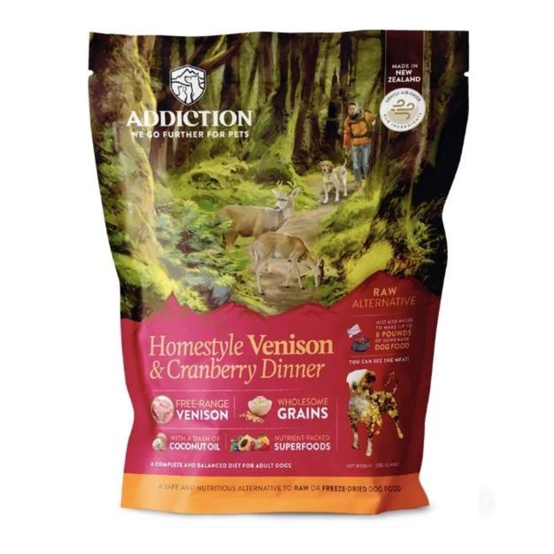 Addiction Air-Dried Dog Food (Homestyle Venison & Cranberry)