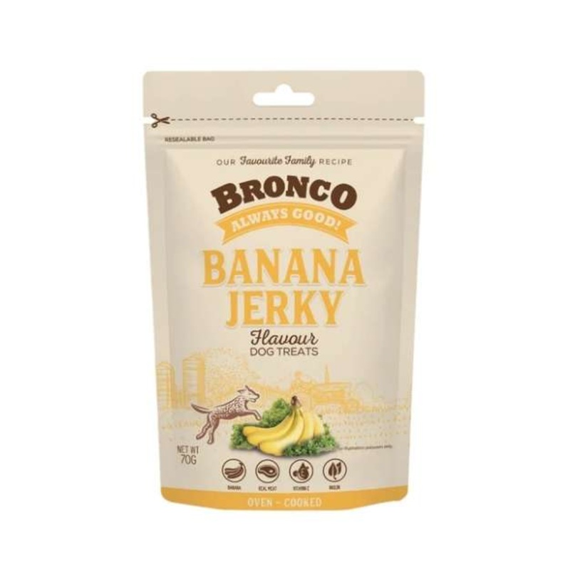 Bronco Chicken Jerky Dog Treat (Banana Flavoured)