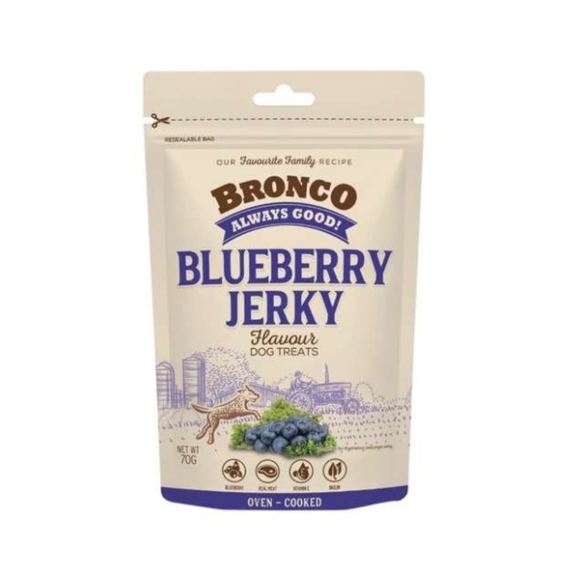 Bronco Chicken Jerky Dog Treat (Blueberry Flavoured)