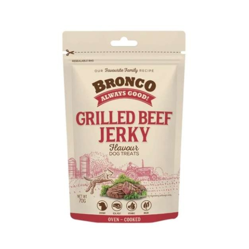 Bronco Chicken Jerky Dog Treat (Grilled Beef Flavoured)