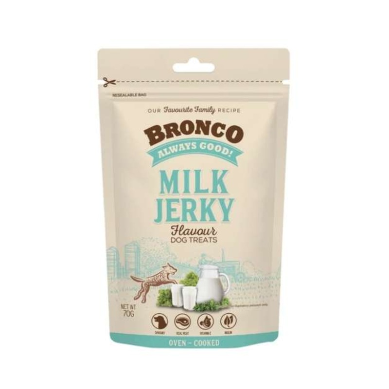 Bronco Chicken Jerky Dog Treat (Milk Flavoured)