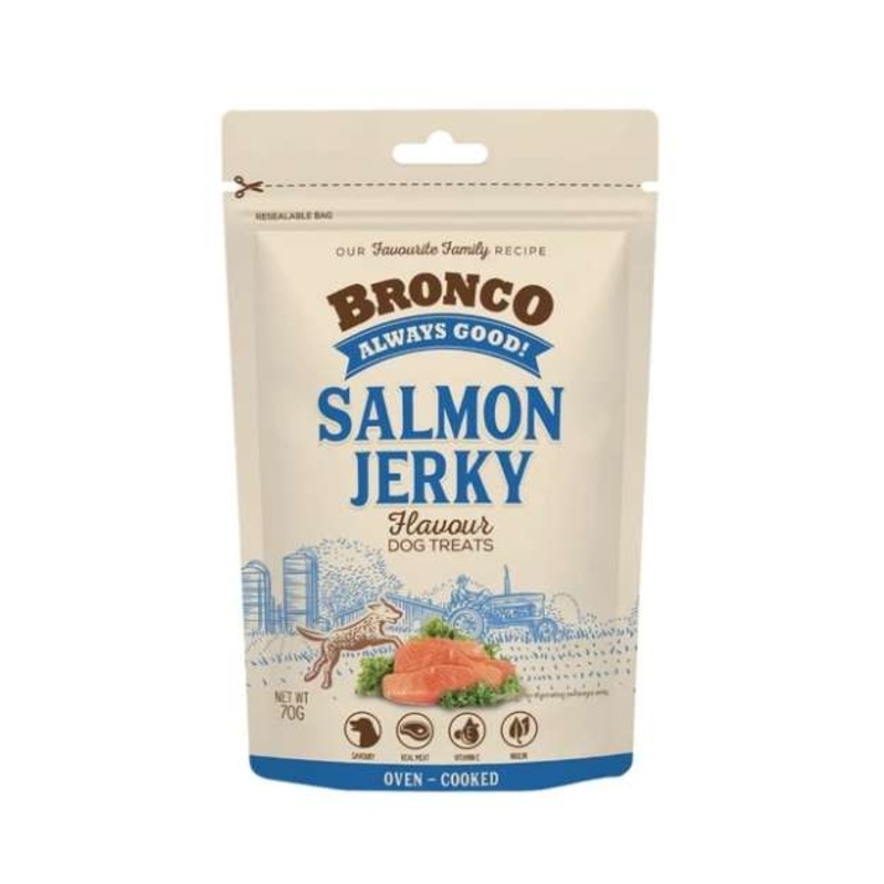Bronco Chicken Jerky Dog Treat (Salmon Flavoured)