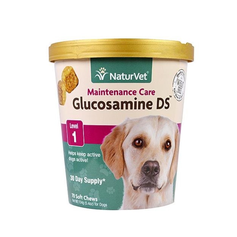 NaturVet Glucosamine DS Plus (Level 1) Maintenance Care Soft Chew Dog Supplement (70 Count)