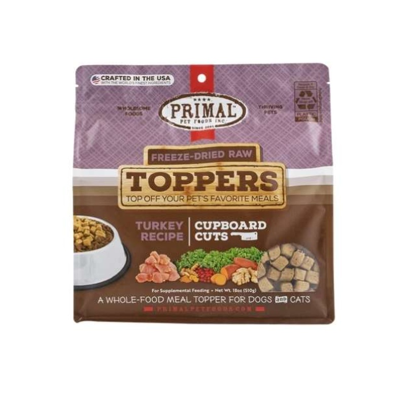 Primal Freeze Dried Raw Toppers For Dogs & Cats (Turkey)