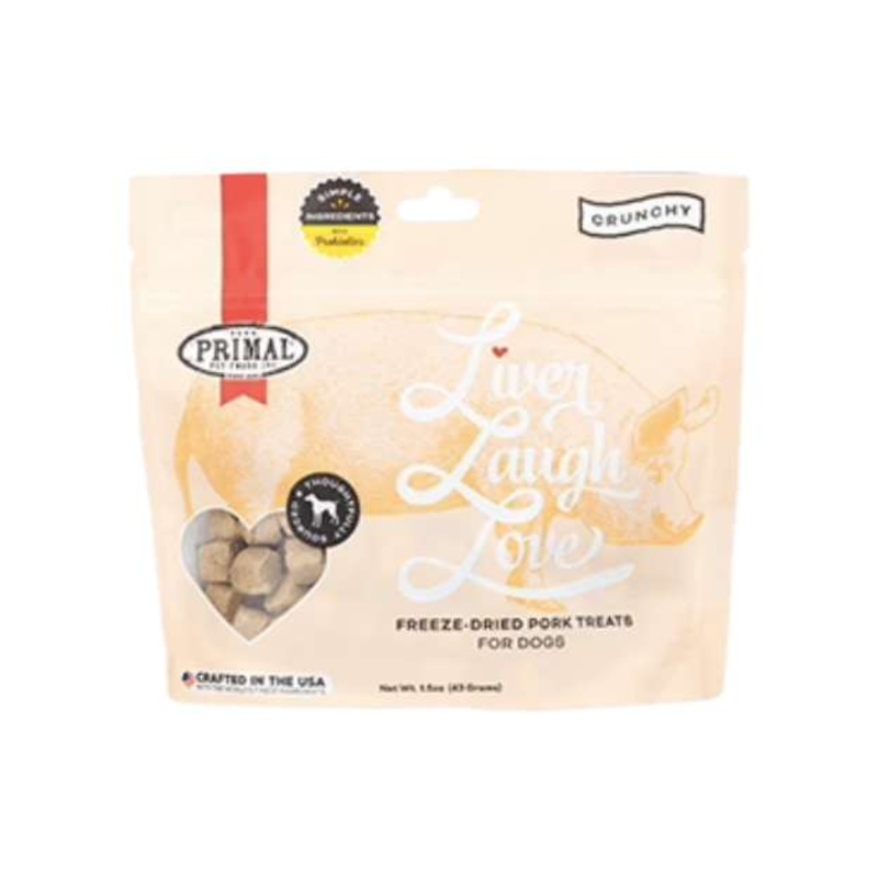 Primal Liver, Laugh, Love - Simply Pork Freeze Dried Dog Treats