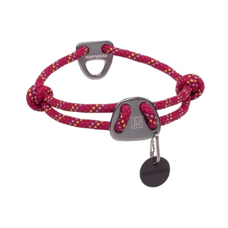 Ruffwear Knot-a-Collar Reflective Rope Dog Collar (Hibiscus Pink)