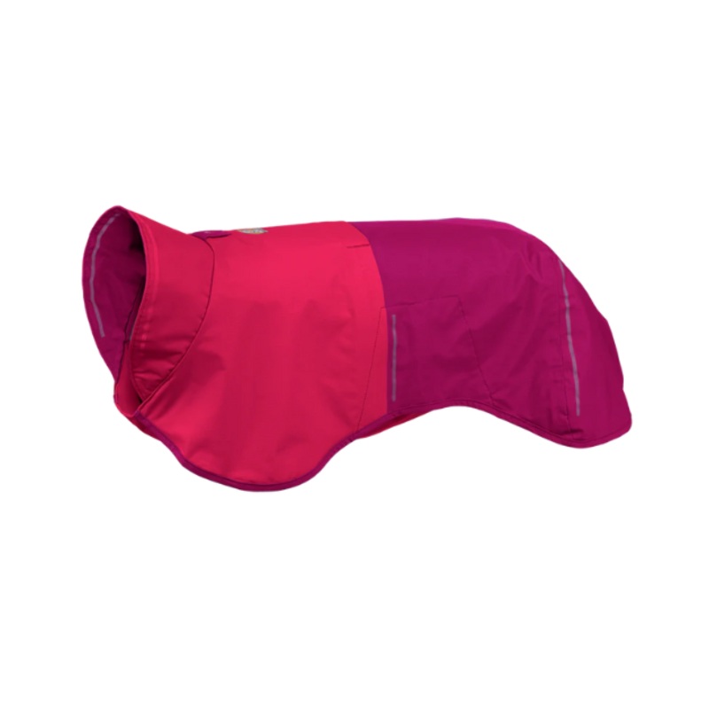 Ruffwear Sun Shower Reflective Lightweight Dog Raincoat (Hibiscus Pink)