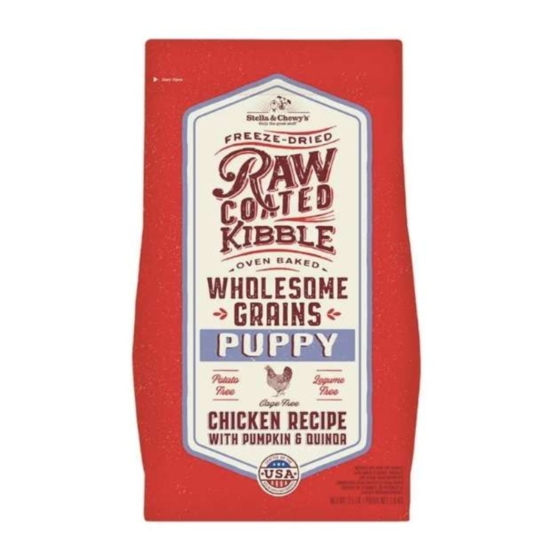 Stella & Chewys Wholesome Grains Raw Coated Kibbles (Puppy Chicken) Dry Dog Food