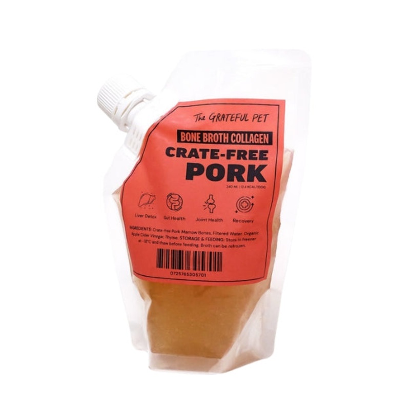 The Grateful Pet Bone Broth Collagen for Dogs & Cats (Pork)