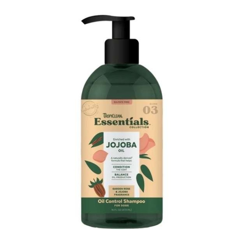 Tropiclean Essentials Jojoba Oil Control Dog Shampoo