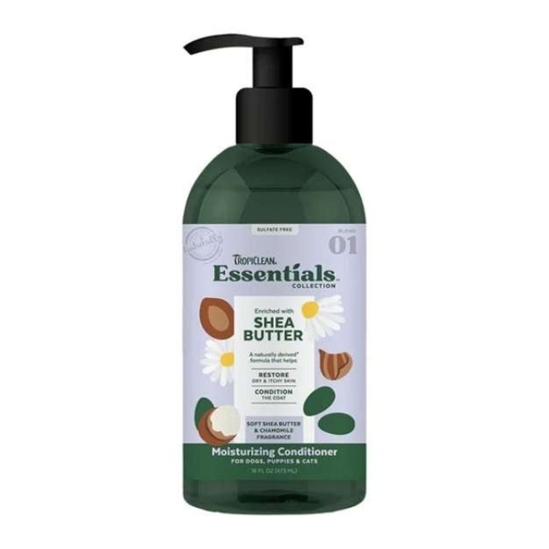 Tropiclean Essentials Shea Butter Moisturizing Conditioner For Puppies, Dogs & Cats