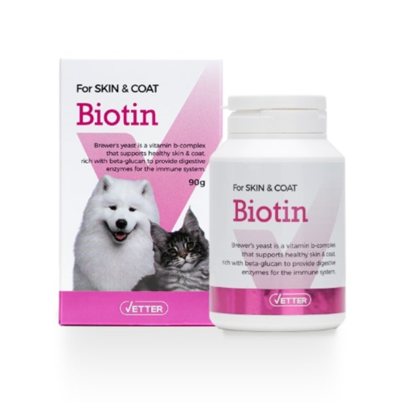 Vetter Biotin Skin & Coat Health Supplements for Dogs & Cats