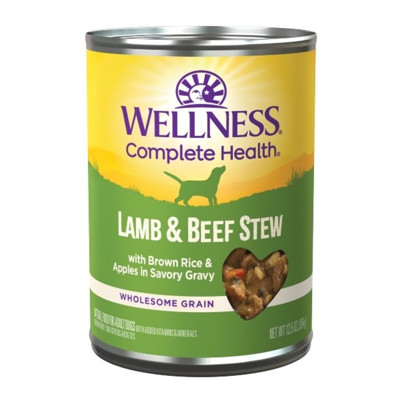 Wellness Complete Health Lamb & Beef Stew with Brown Rice & Apples in Savory Gravy Wet Dog Food