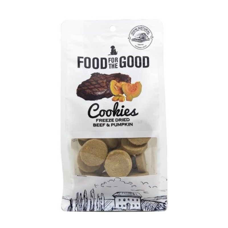 Food For The Good Freeze Dried Cat & Dog Treats (Beef & Pumpkin Cookies)
