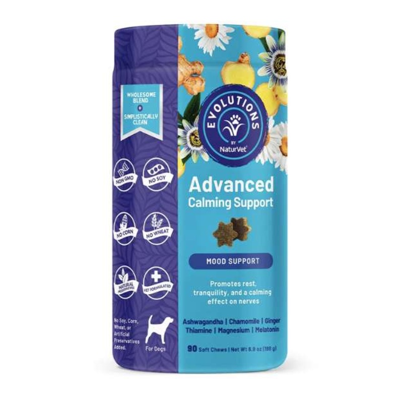 NaturVet Evolutions Advanced Calming Support Soft Chew Dog Supplement (90 Count)