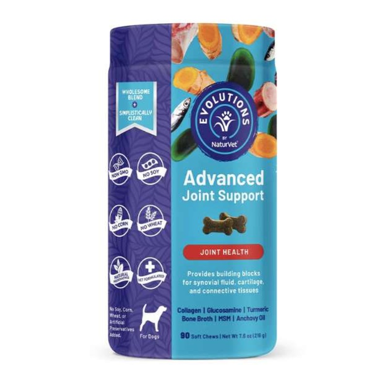NaturVet Evolutions Advanced Joint Support Soft Chew Dog Supplement (90 Count)
