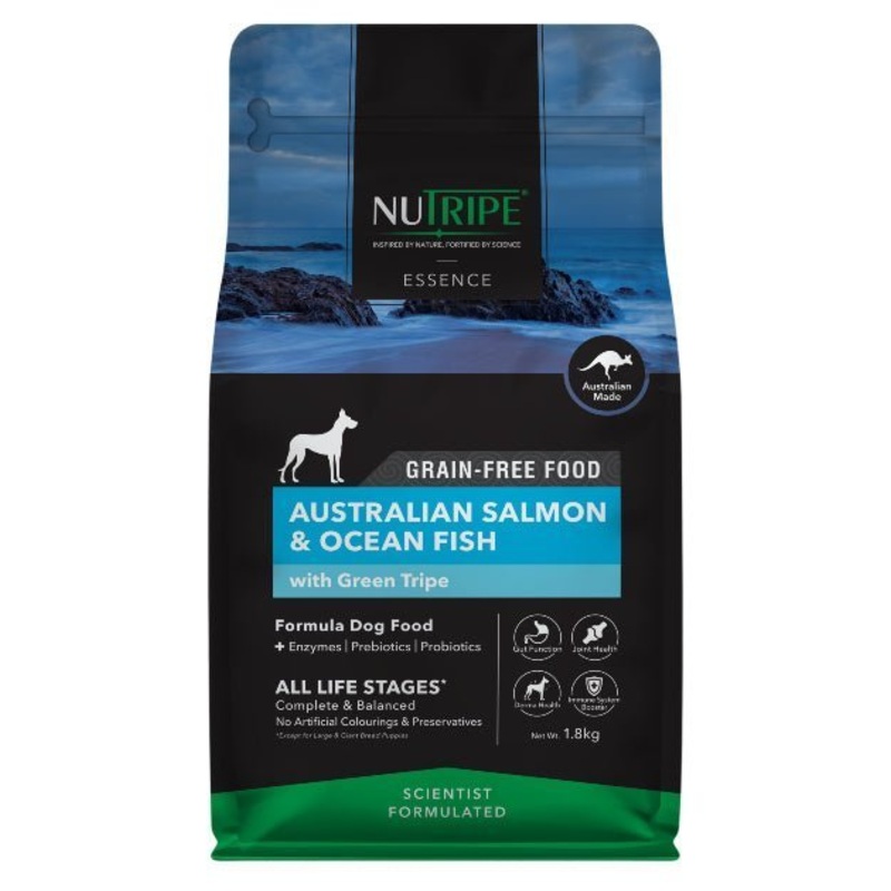 TRY & BUY: NUTRIPE Essence Grain-Free Australian Salmon & Ocean Fish with Green Tripe Formula Dog Food
