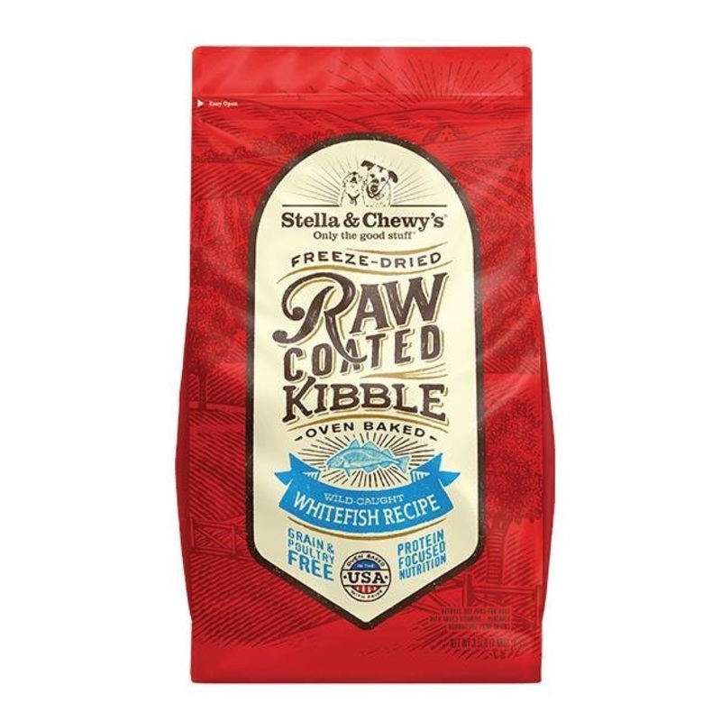 TRY & BUY: Stella & Chewys Grain Free Raw Coated Kibbles (Whitefish) Dry Dog Food