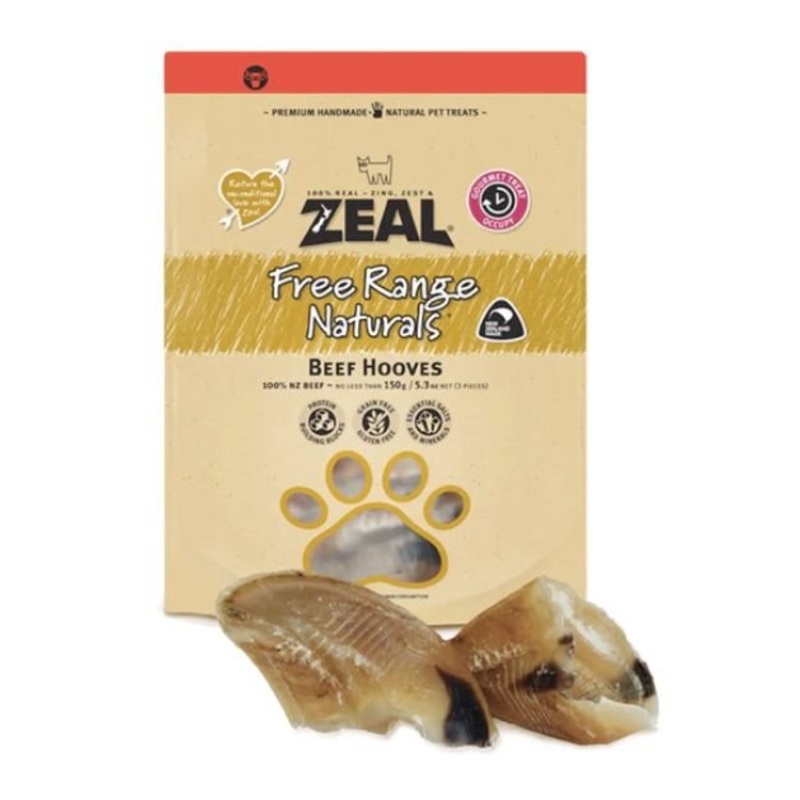 Zeal Free Range Air Dried Dog Treats (Beef Hooves)